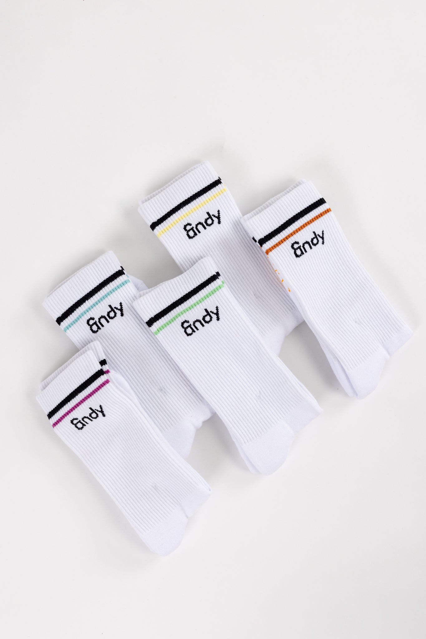 Rainbow Crew Socks by ANDY