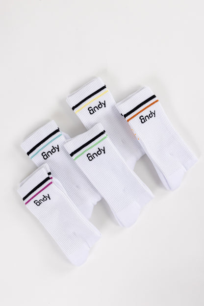 Rainbow Crew Socks by ANDY