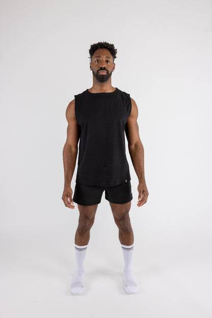 Man wearing Chroma Stitch Tank top for ANDY