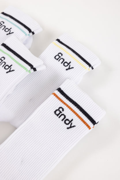 Rainbow Crew Socks by ANDY
